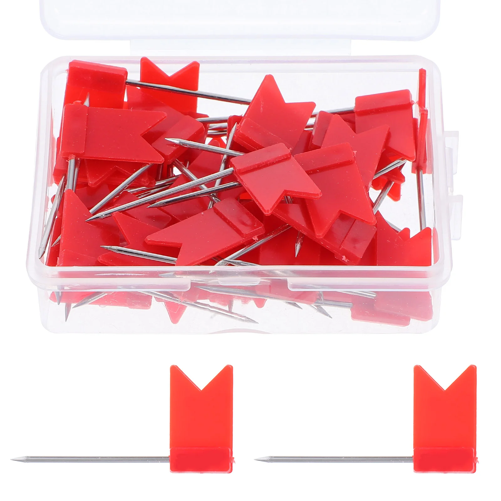 50 Pcs Flag Pin Flags Map Pins Sprigging Cork Board Accessories Plastic Push Office Decorative