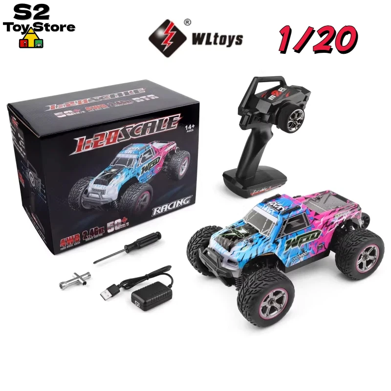 Wltoys 204006 1:20 Mini 4WD RC Monster Off Road Drift Truck Electric High Speed Racing Toy Car For Kids Outdoor Indoor Play