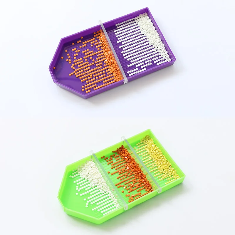HOMFUN 3 Grid Diamond Painting Tray Organizer Kits - Convenient Storage for 5D Embroidery Mosaic Cross Stitch Tools Accessories - view 6