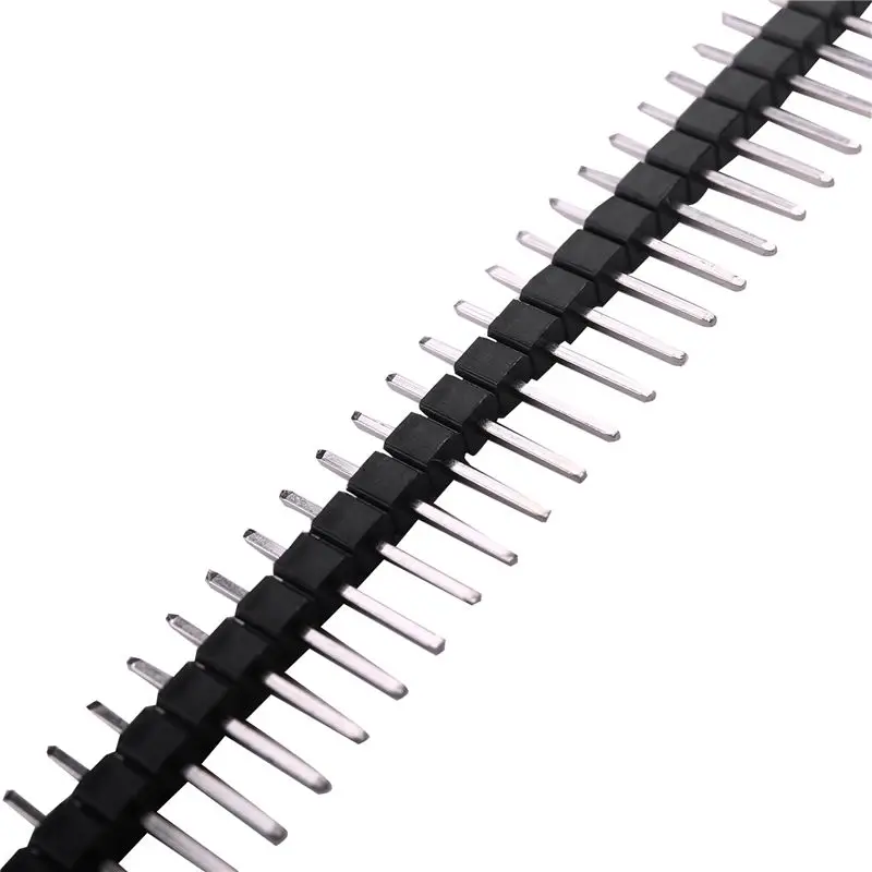 A36T-200Pcs Male Header Pins, Straight Single Row 40 Pin 0.1 Inch (2.54Mm) Male Pin Header Connector Pcb Board Pin Electronic