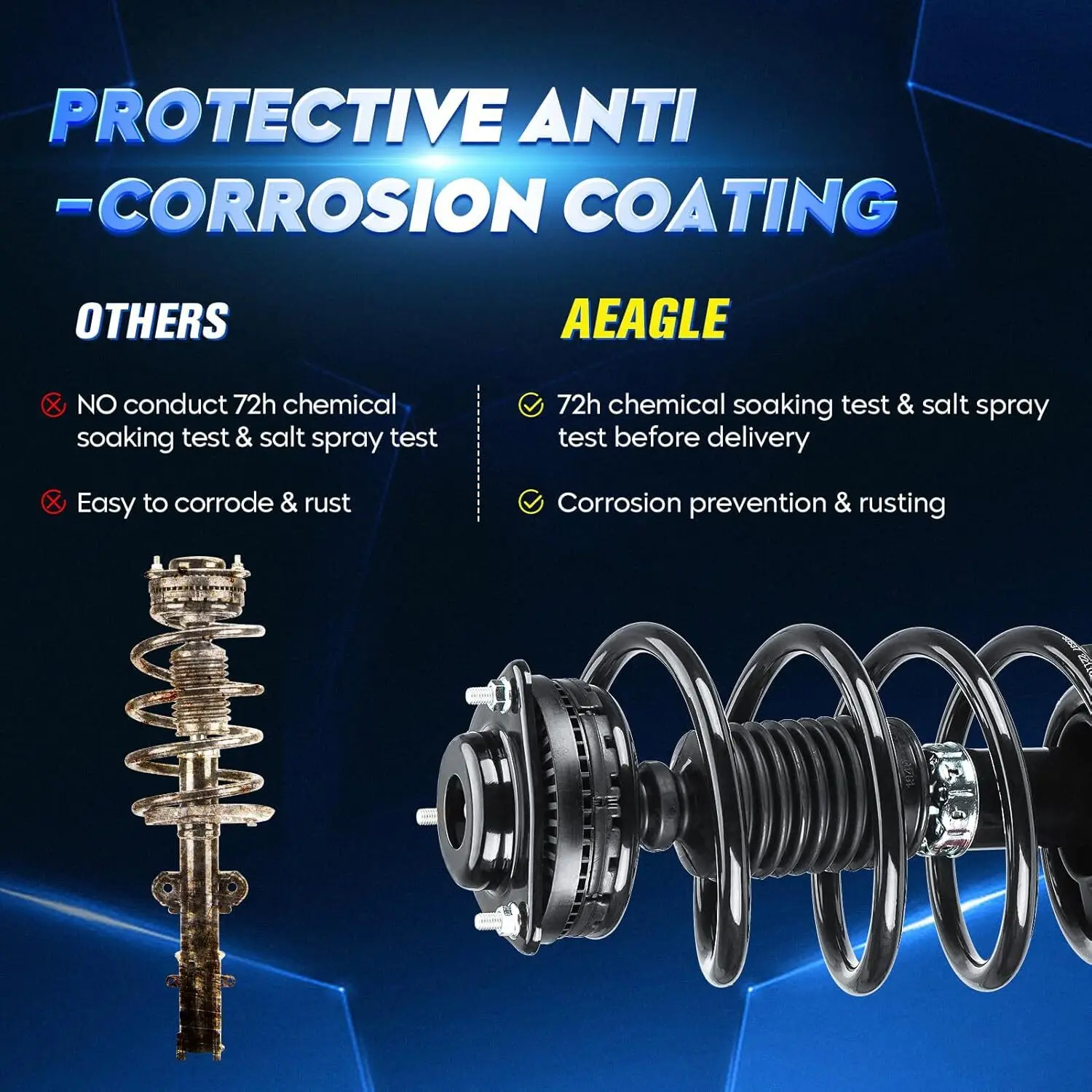 171128 171128L puntales y resorte delanteros izquierdo derecho para Chrysler Town & Country 2008 - 2016 2008 - 2019 Dodge Grand Caravan 171128R