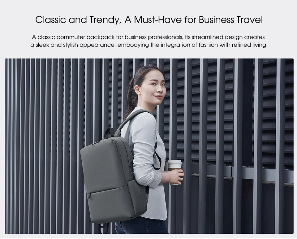 NEUER Xiaomi Classic Business Rucksack 2 Modische Laptoptasche für Männer und Frauen Reise-Rucksack mit Großer Kapazität – Detail 3