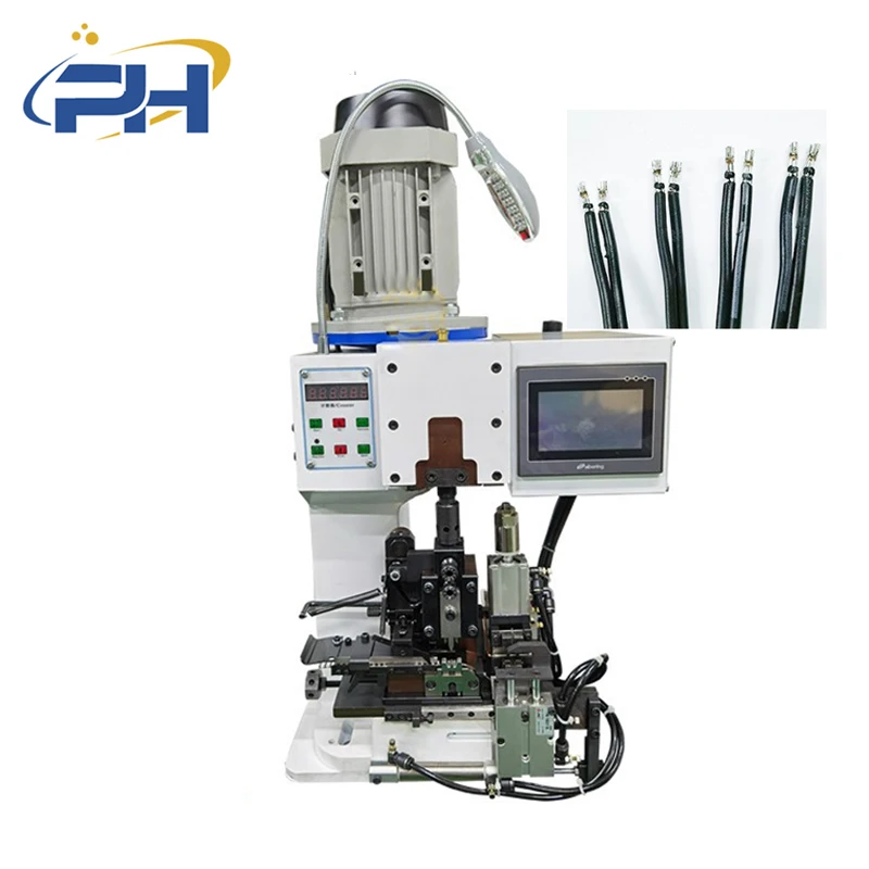 

Straight Terminal Sell Automatic Harness Multicore Cables Wire Stripping and Terminal Crimping Machine