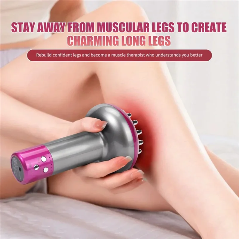 

Electric Meridian Body Massager Vibrate Guasha Plastic+Metal Scraping Lymphatic Drainage Machine(White)