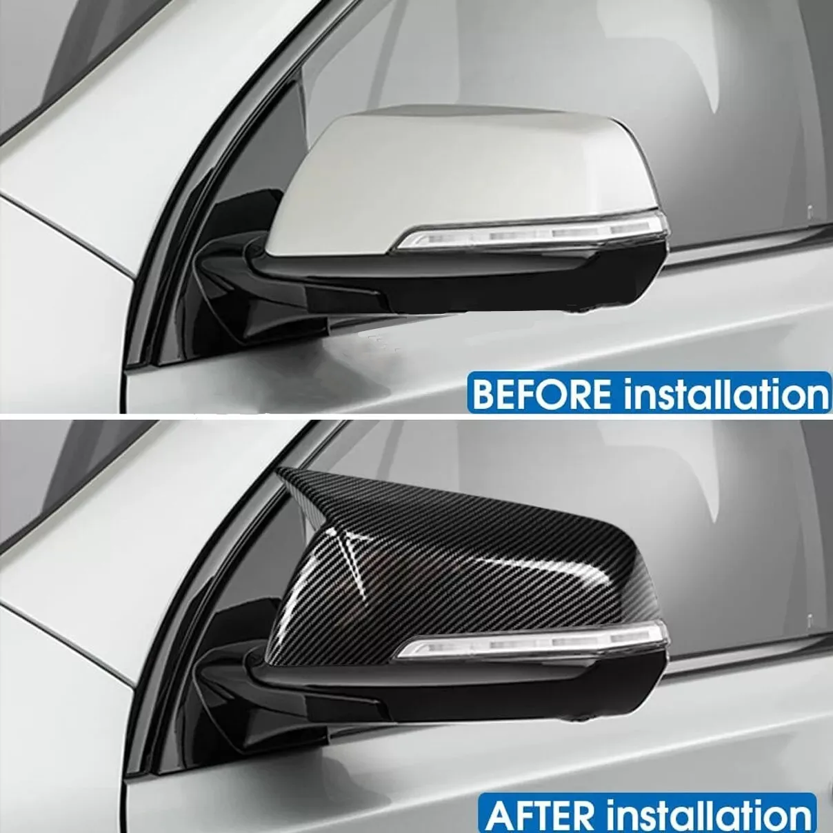 For Chevrolet Traverse 2018 2019 2020 2021 2022 2023 Car Rearview Side Mirror Cover Wing Cap Door Housing Shell Trim  ABS Carbon