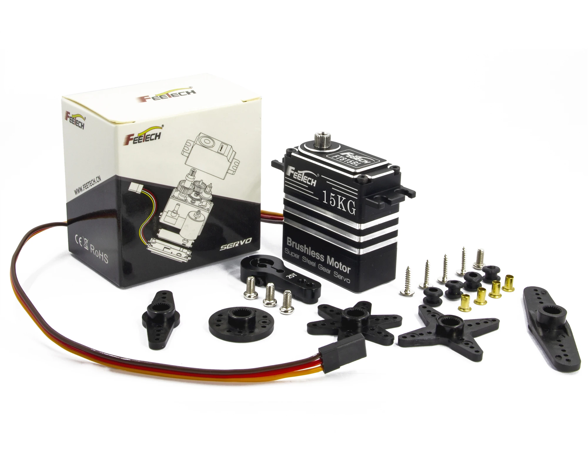 High Speed Aluminium Shell 15kg Servo Substitute for X50-28-350 Rc Robot Servo for RC Model Car Plane RC Drone 1/8 1/10 Car