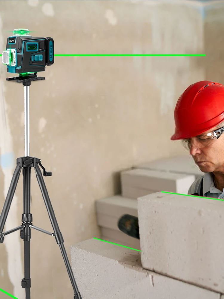 HGLINE Professionelles 16-Linien 4D Laser-Nivelliergerät Bau-Laserwerkzeug 360° °   Selbstnivellierender horizontaler und vertikaler Laser-Leveler