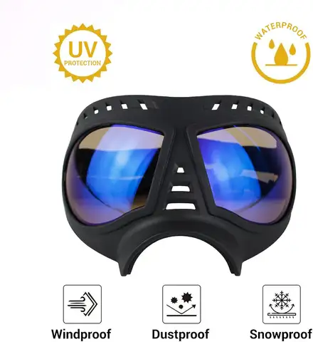 ATUBAN Dog Goggles Big Area Dog Sunglasse,Large Breed Windproof Snowproof Eye Protection Dog Glasses for Outdoor Driving Cycling