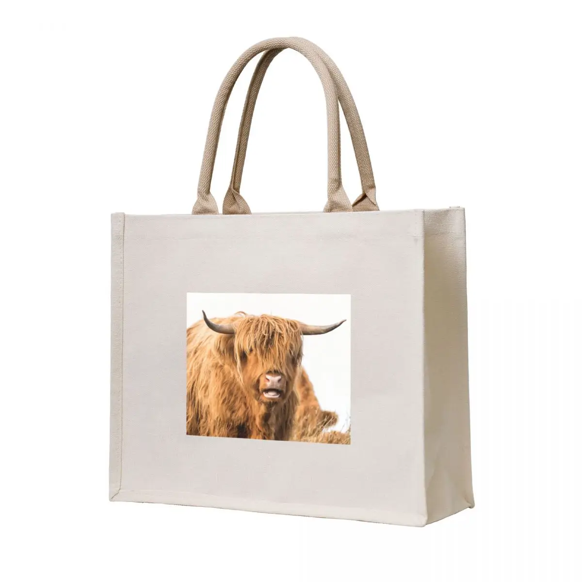 

Highland Cow Tote Bag Canvas stote bag Beach bag free delivery bags