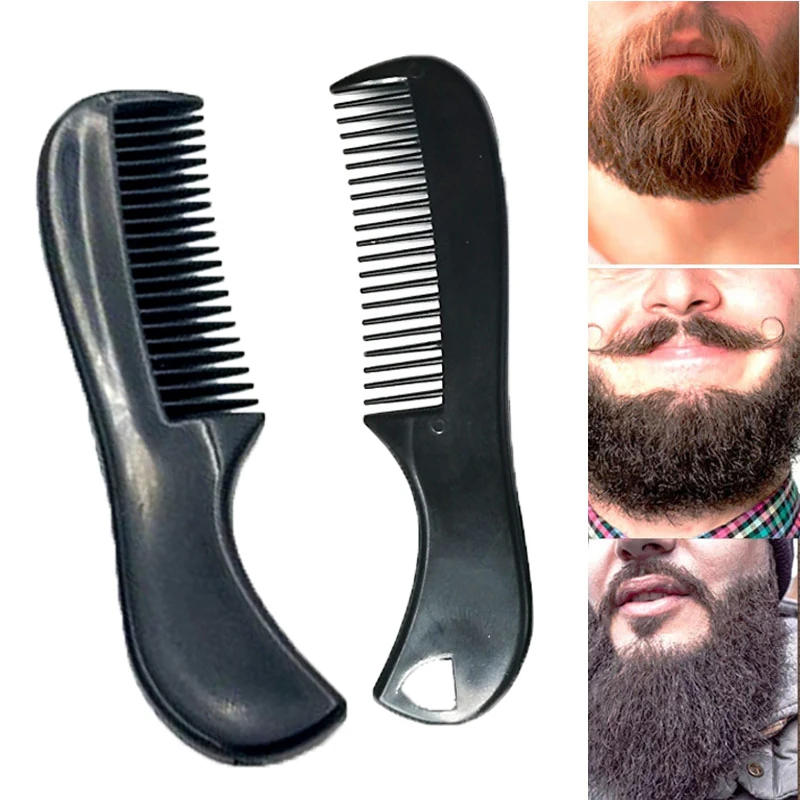 New Portable Beard Brush For Men Mini Plastic Moustache Comb Pocket Size Facial Hairbrush Detangle Hairbrush Beard Styling Tool