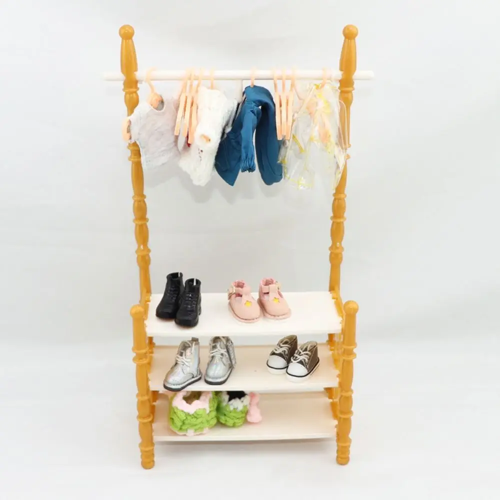 Multicolor Doll Clothes Rack Plastic Dolls Accessories Dollhouse Furniture Organization Playing House Mini Cloth Organizer