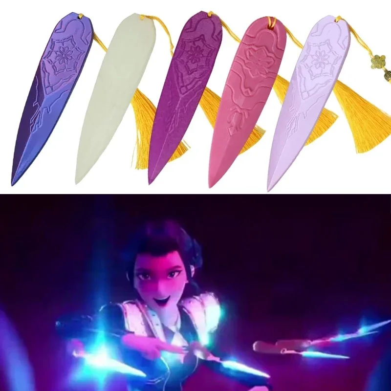 Halloween 1-6 uds Kpop Demon Hunters Zoey Cosplay luces dardo armas accesorios de juego de rol Huntrix carnaval banda accesorios brillantes