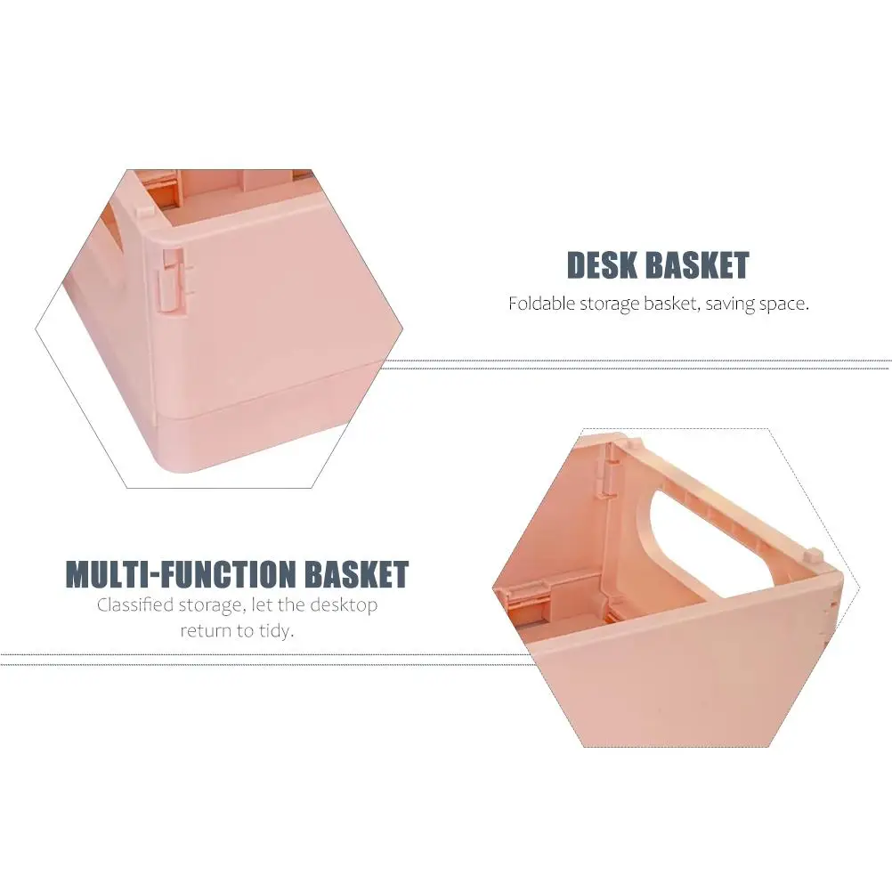 Foldable Storage Baskets Desk Stationery Material Smooth Edge Book Container Easy Clean Multi function Household ganizer
