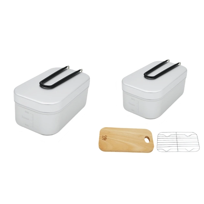 

Outdoor Cooking Pots Aluminum Alloy Steamers Cooker Pots with Easy to Carry Foldable Handle for Trekking, Camping Meals