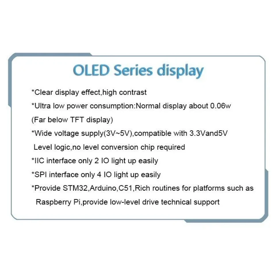 OLED 0.91 inch/0.96 inch/1.3 inch OLED display module IIC I2C SPI 128X64 I2C SSD1306 12864 LCD  White word