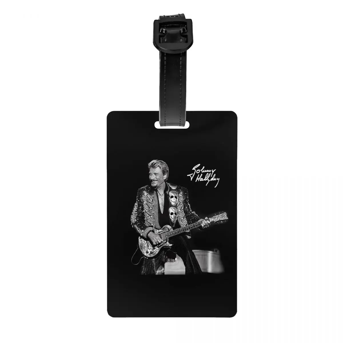 

Hallyday Luggage Tag French Singer Rock Music Suitcase Baggage Privacy Cover ID Label