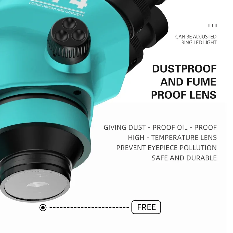 RF4 RF-7050TVP Trinocular Stereo Microscope 7-50X Continuous Zoom for Computer Mobile Phone Motherboard Checking Repair Tool