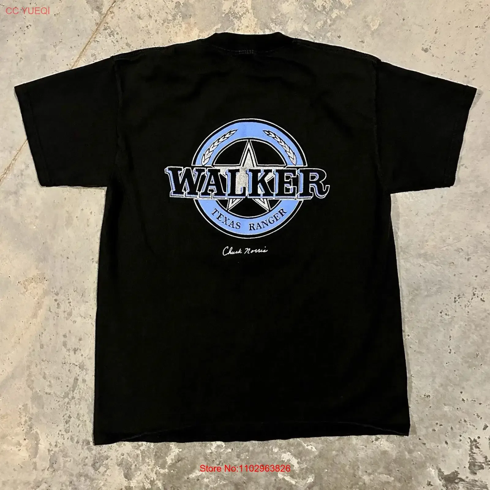Camiseta Vintage de la Serie Walker Texas Ranger, con Chuck Norris, Talla Grande, Promoción de TV, Lavada, Ligeramente Suave y Cómoda