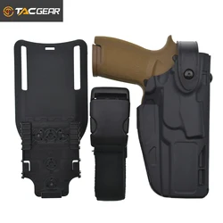 TACGEAR SIG P320 M17 M18 Double Safety Block Pistol Holster Carrier with leg wrapping for 2.25 inch Belt also fit for airsoft