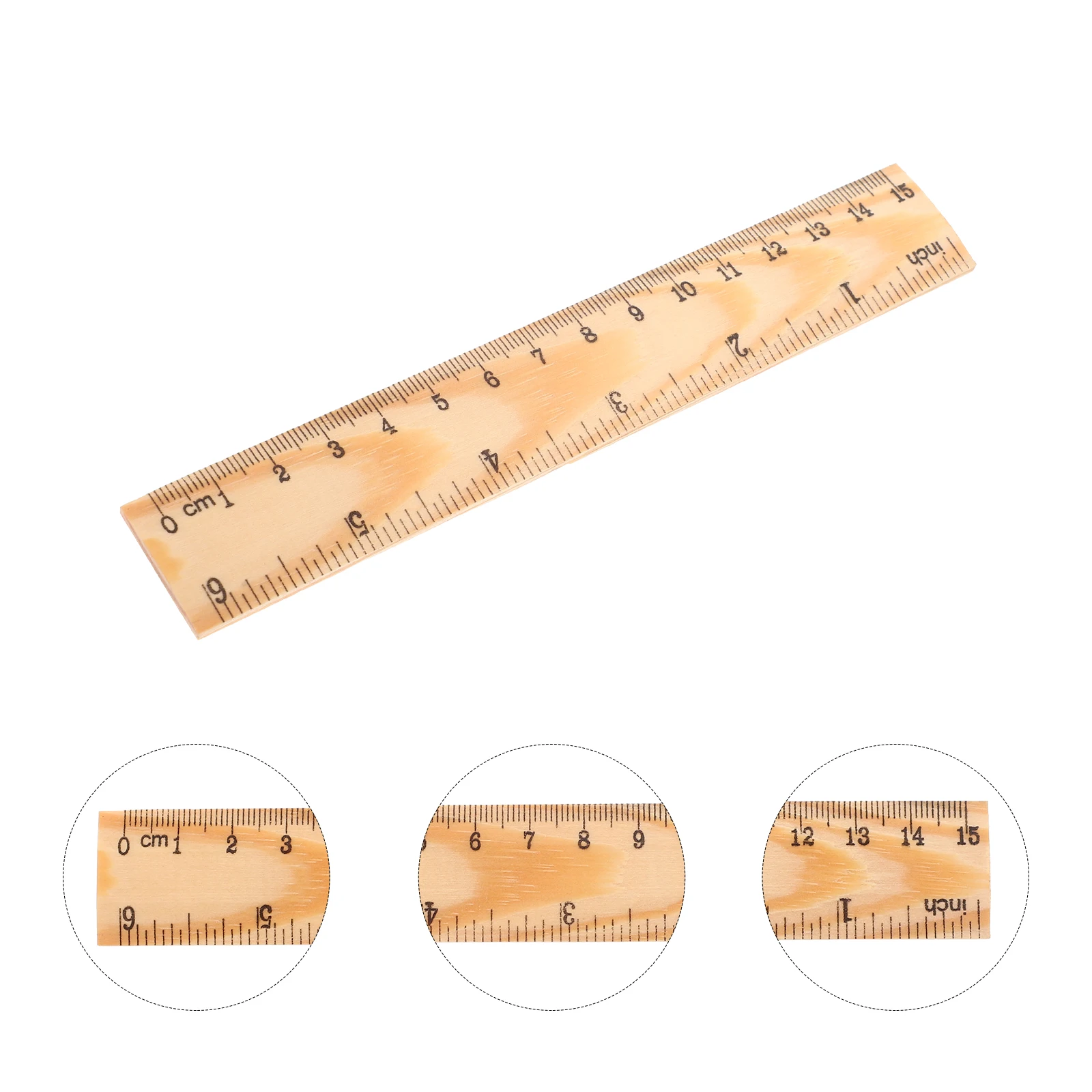 20 Pcs Wooden Ruler Rulers Desk for School Measuring Drawing Children Kids Supply