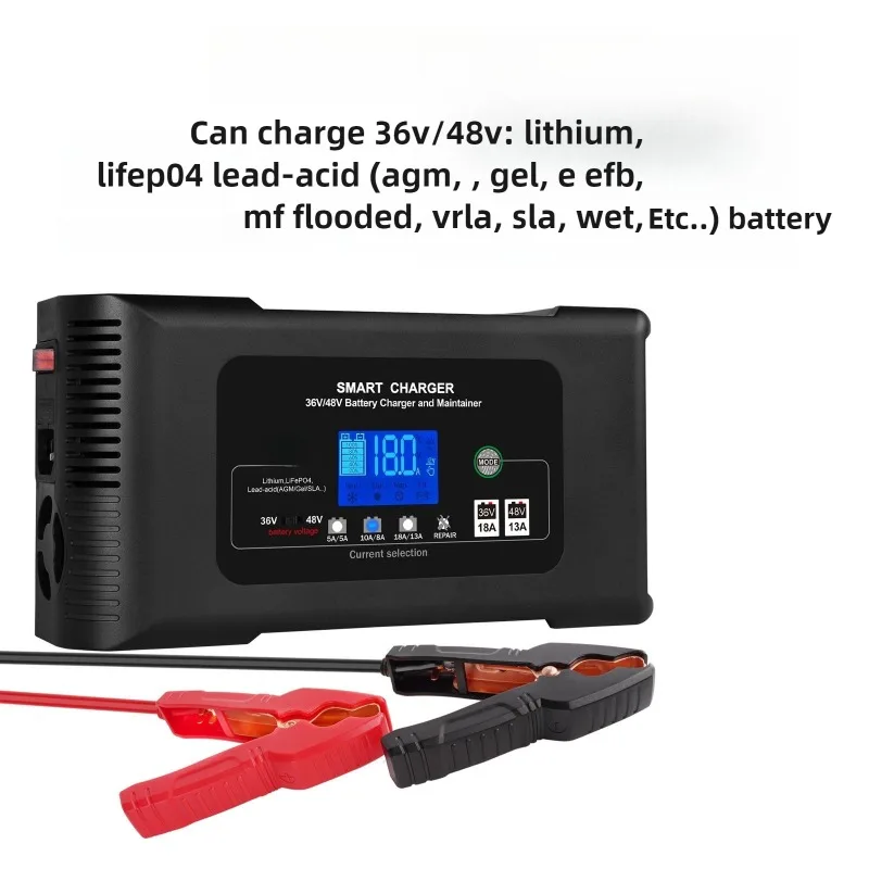 

For Auto Moto Truck Motorcycle AGM Lead Acid PB GEL LCD Display Smart Charging Large Power 35A 12V 24V Car Battery Charger