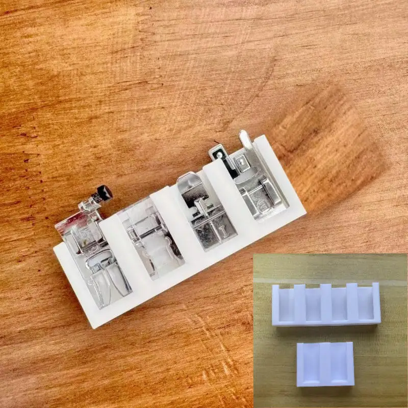 

2/4 card slots Sewing machine presser foot storage rack, easy to quickly find commonly used models of sewing presser feet