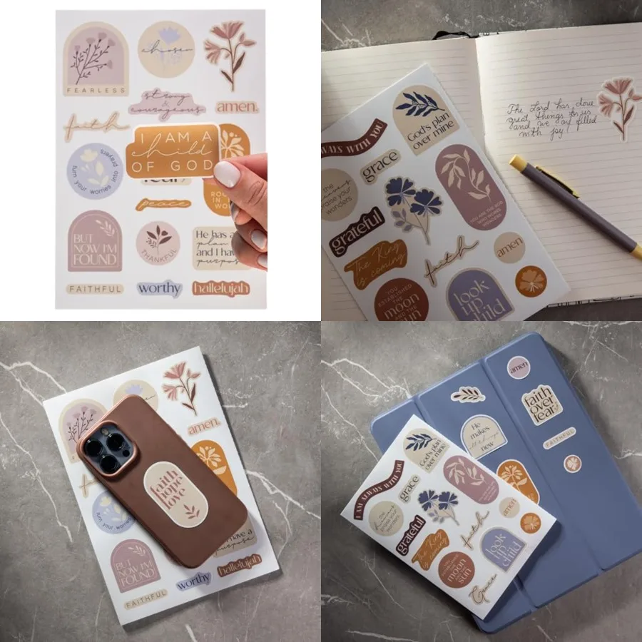 Inspirational Christian Stickers 88pcs Motivational Jesus Bible Stickers for Water Bottles Laptops Waterproof Vinyl Faith Decal