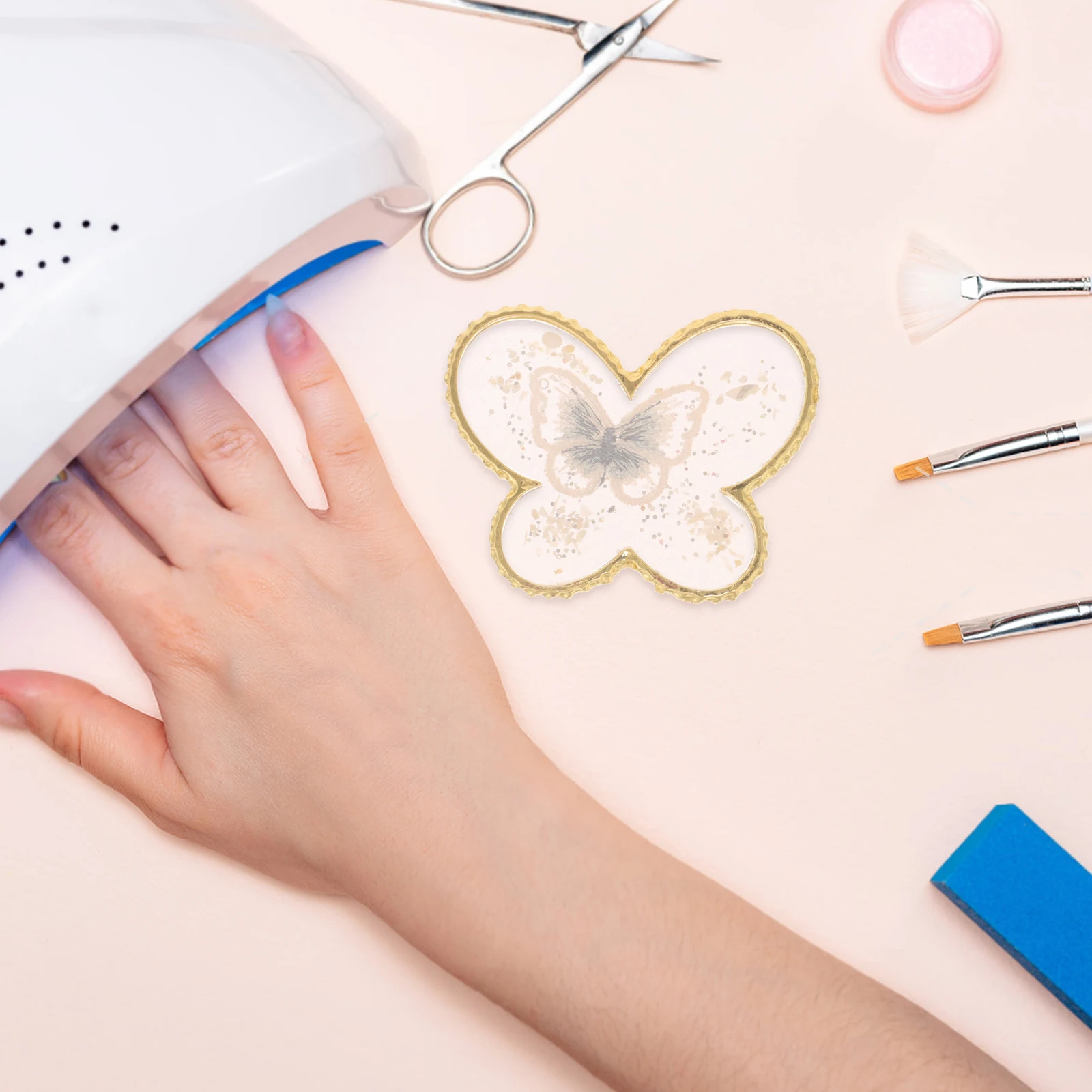 

Resin Nail Art Pallet Gel Polish Tray Makeup Mixing Tool Durable Reliable Travel Friendly Design Inspiration Resin Pallet