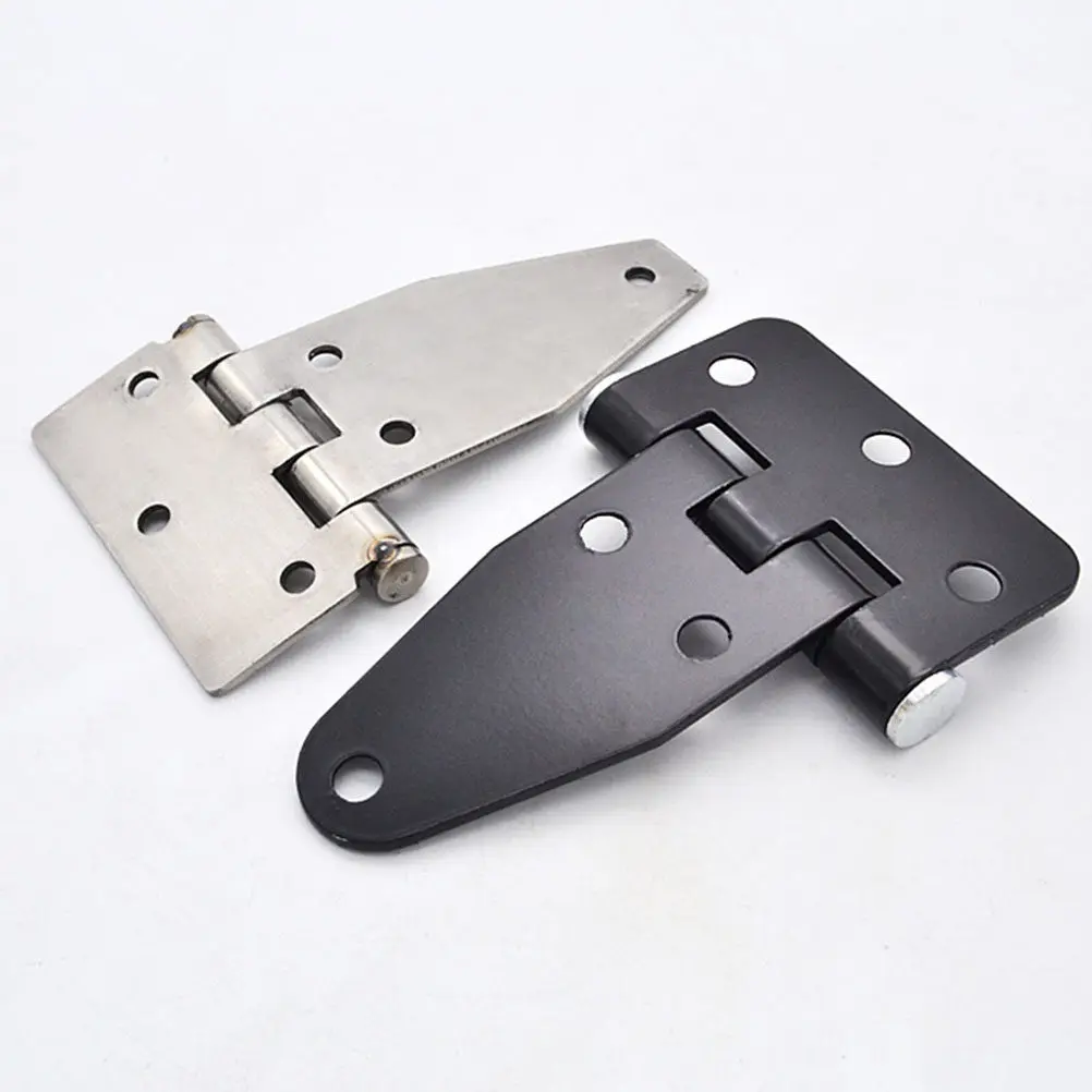 1Pcs T-Type Hinge Steel Heavy Duty Hinge Silver 8.5x7 Cm Industrial Box Door Furniture Automation Equipment Gate