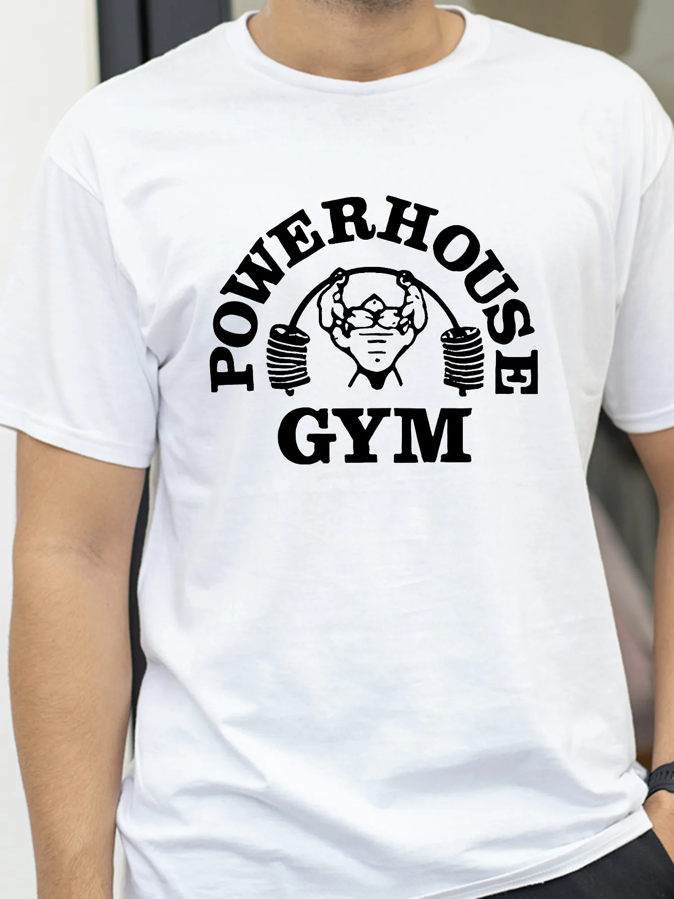 

Summer powerhouse Gym T-Shirts fashion Women's T Shirt Graphic Print Sporty Men Tee sports casual round neck Short Sleeve tees