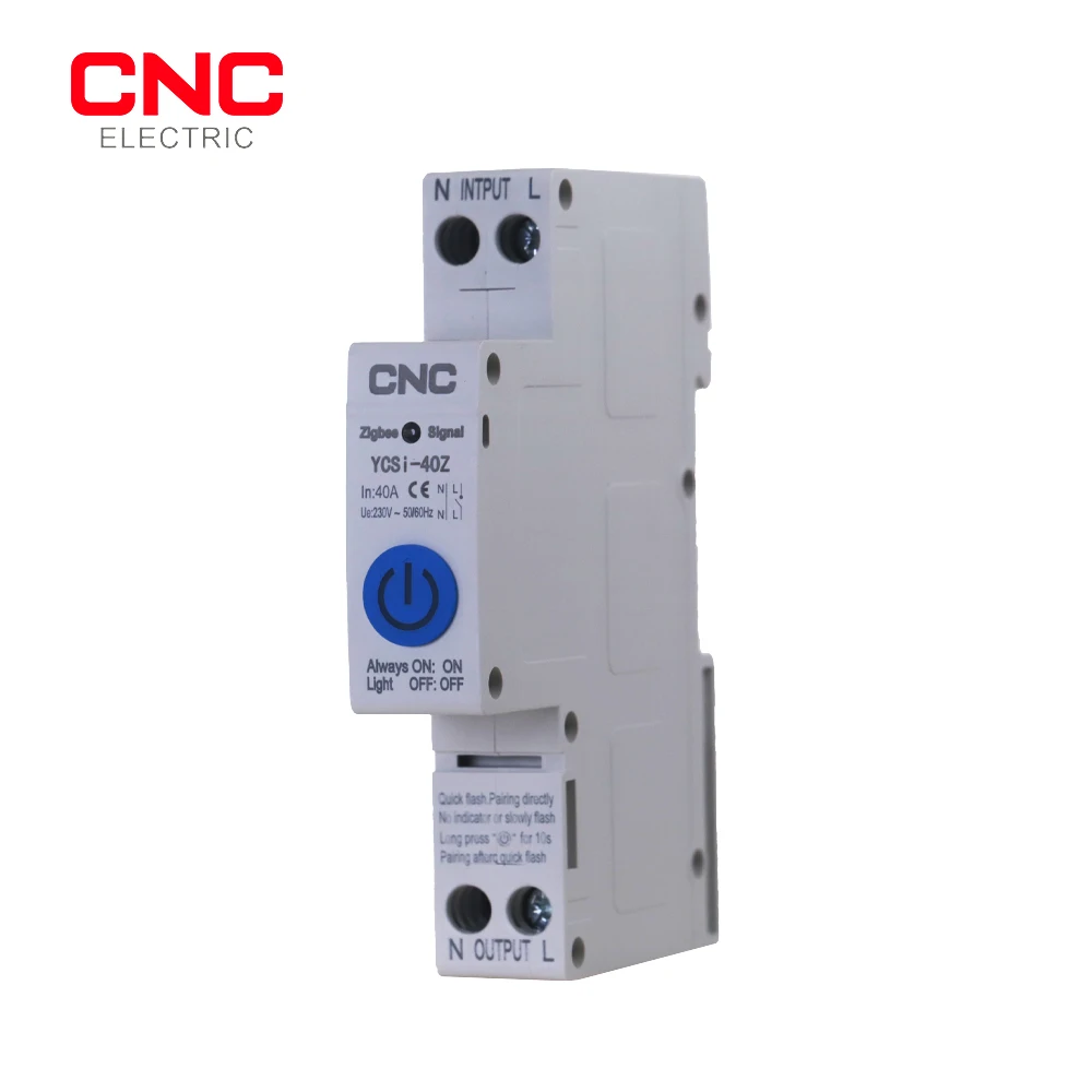 

CNC Zigbee 40A/63A WIFI Smart Switch Energy Meter Kwh Metering Monitoring Timer Relay MCB TUYA Smartlife Voltage Current Protect
