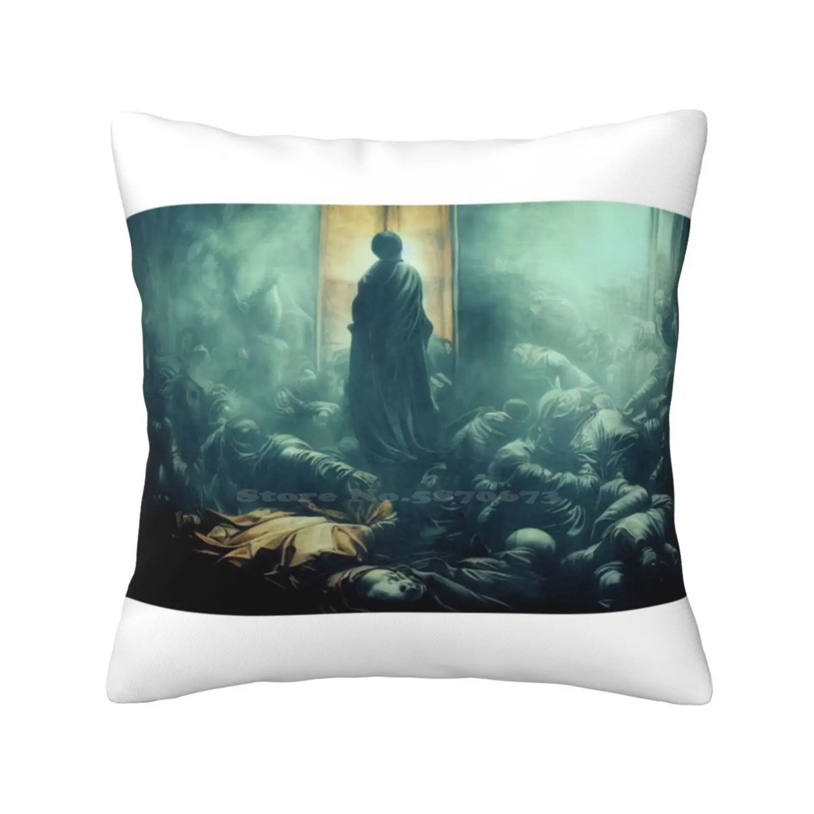 Rapture Home Sofa Car Waist Throw Pillowcase Classical Rapture Religious Renaissance Draivenart