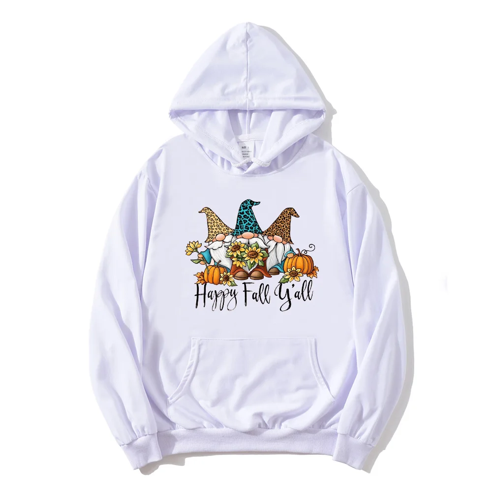 Happy Fall Y'all Gnomes Hoodie Gnome Fall Sweatshirts Fall Vintage Tops Pumpkin Spice Sweatshirt Fall Gift Halloween Top