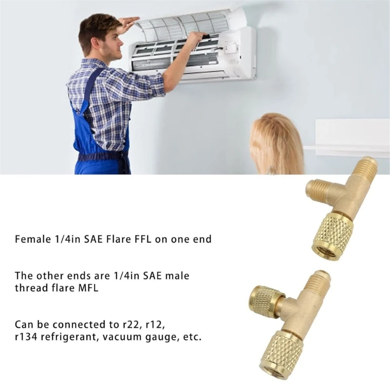 

3 In 1 Refrigerants Port Coupler Metal Quick Coupler Access Joint for R22 R134a Systems Easy Installation top sale
