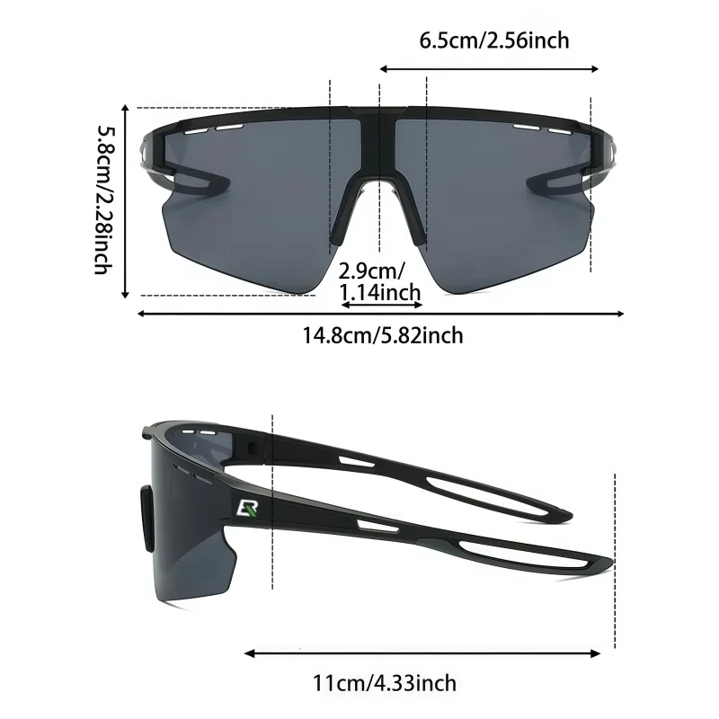 Bild 7: ROCKBROS Fahrradbrille für Herren und Damen, UV400, erweitert das Sichtfeld, klare Sicht, geeignet zum Radfahren, Autofahren, Jagen usw.
