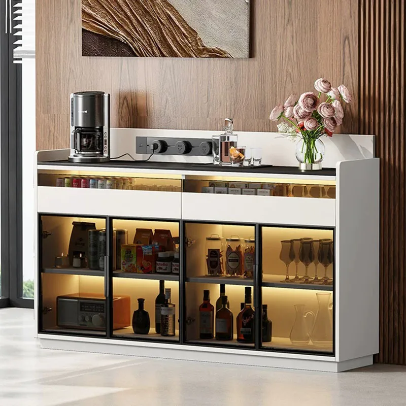 Muebles de Lujo para Sala de Estar: Vitrinas de Madera, Muebles para Exhibición, Decoración, Vino, Espejo, Contenedores para Cafetería, Vitrina, Muebles de Salón
