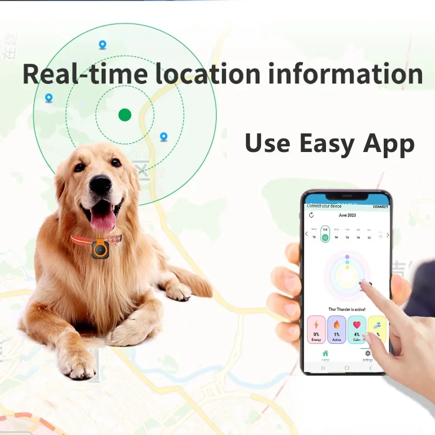 2023 Pet Tracker GPS Tracking Collar for Dogs and Cats Pet Activity Monit0r Device