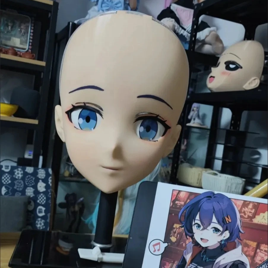

Boy/Bily Character Black Kig Half Head Anime Cosplay Kigurumi Head Costume Anime DIY Accessories 3D Printing