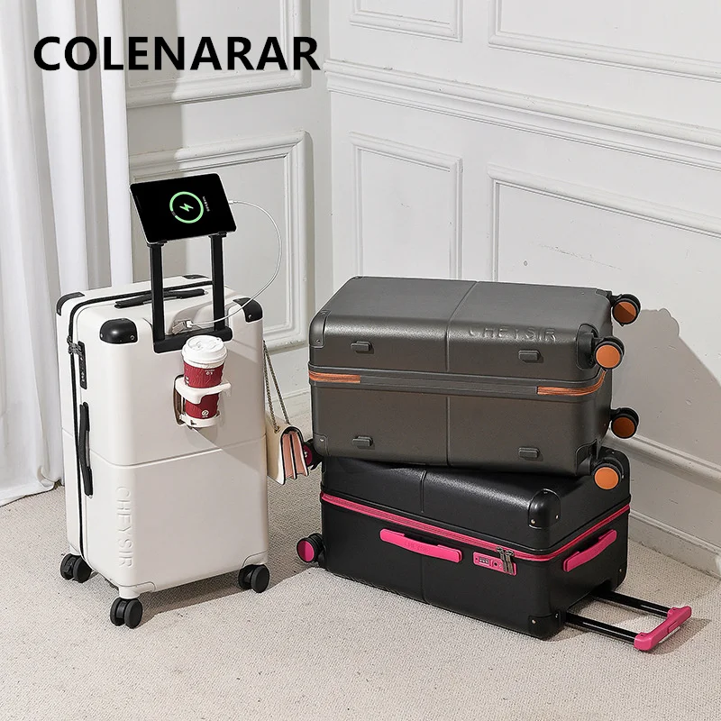 COLENARA ABS+PC Suitcase Large Capacity Trolley Case 20 Inches Boarding Box 24