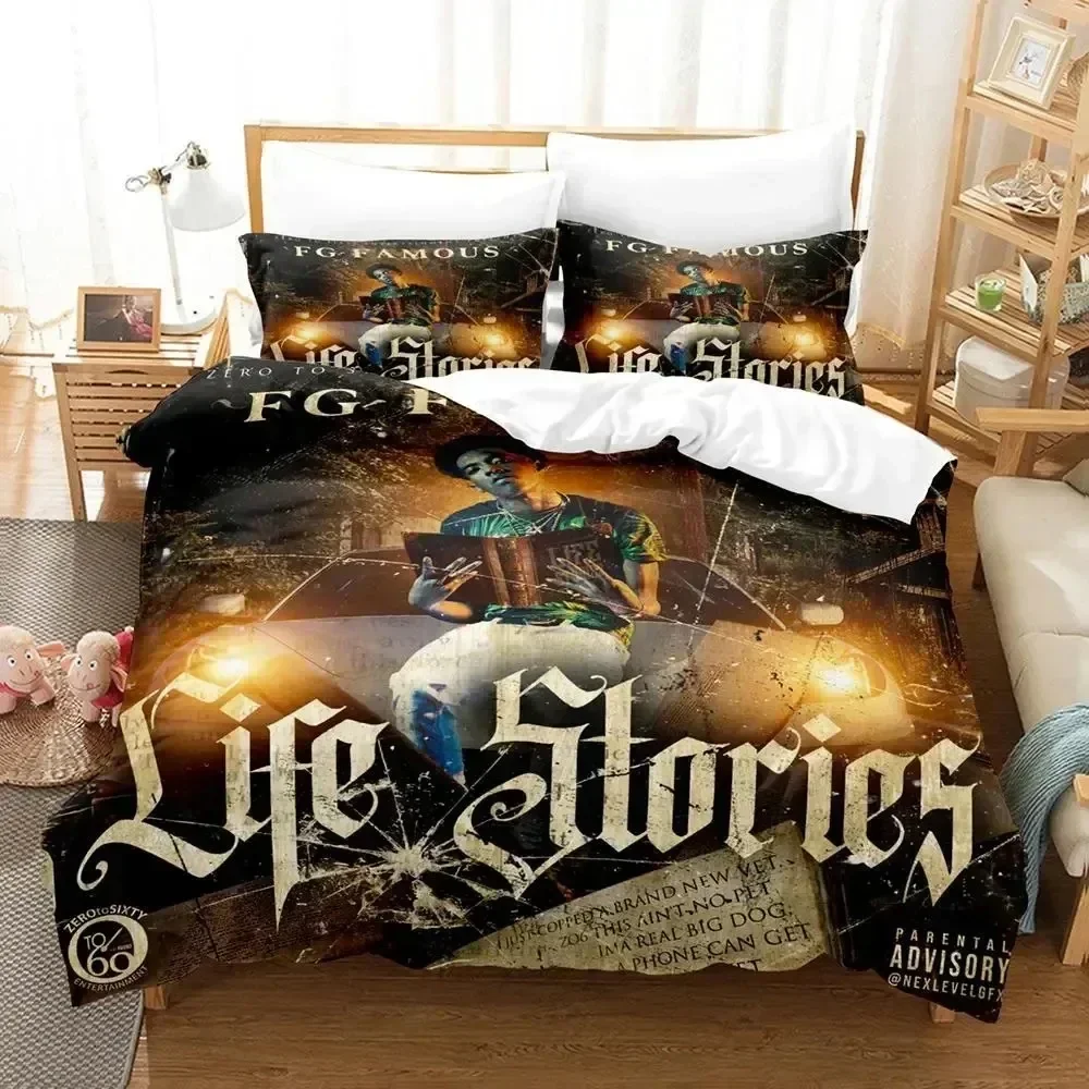 

New 3D Print Rapper JayDaYoungan Comfortable Duvet Quilt Cover Pillowcase Bedding Set Children Bedroom Decoration Home Textile