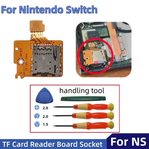 SD Compatible For Nintendo Switch Card Slot For TF Card Reader Board Socket Replacement For Console