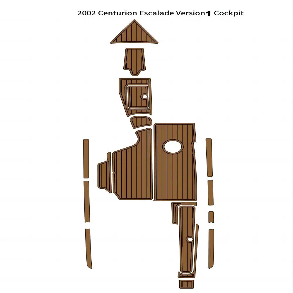 

2002 Centurion Escalade Version 1 Cockpit Pad Boat EVA Foam Teak Deck Floor Mat Backing Self Adhesive SeaDek Gatorstep Style