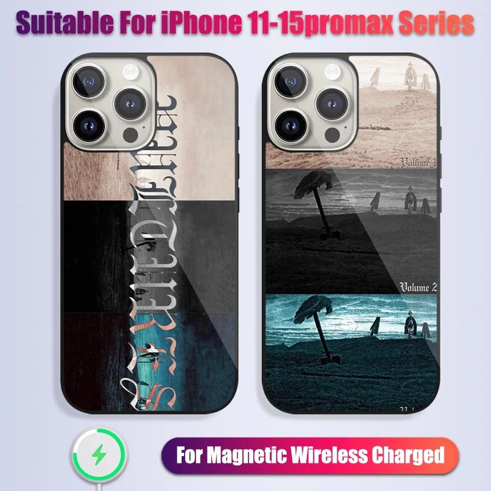 

Singer Kanye West Vultures 3 Phone Case For iPhone 13 14 15 11 12 Pro Max Plus Glass Charging Magsafe Magnetic Cover