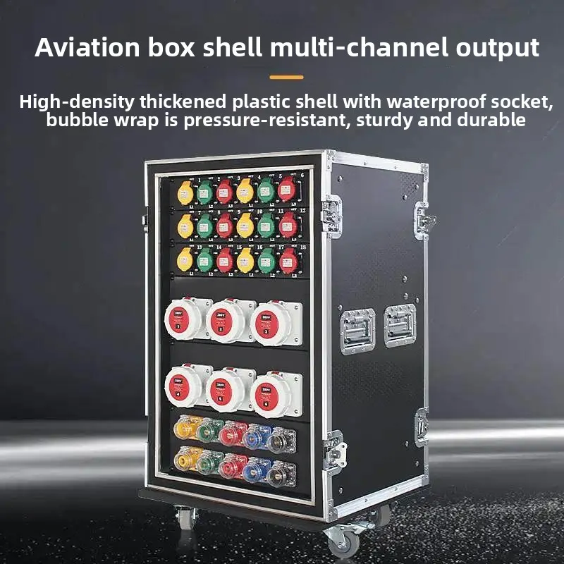 12\24\36 Channel Stage Power Box, Lighting Distribution Rack for LED Screen and Audio, Direct Dimmer Controller