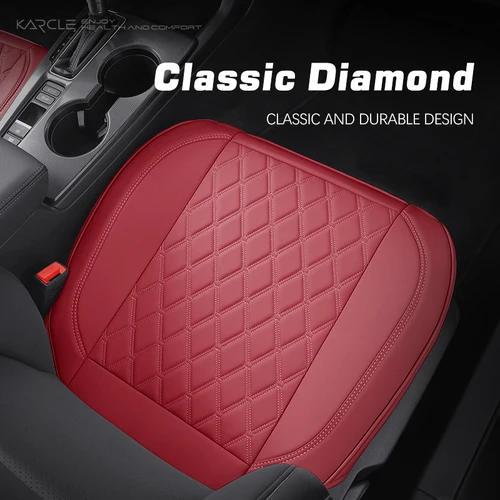 Imagen 2 del producto Funda Universal para asiento de coche de cuero de napa, cojín envolvente para asiento inferior, Protector duradero impermeable para asiento de coche, accesorio para automóvil, 1 Uds.