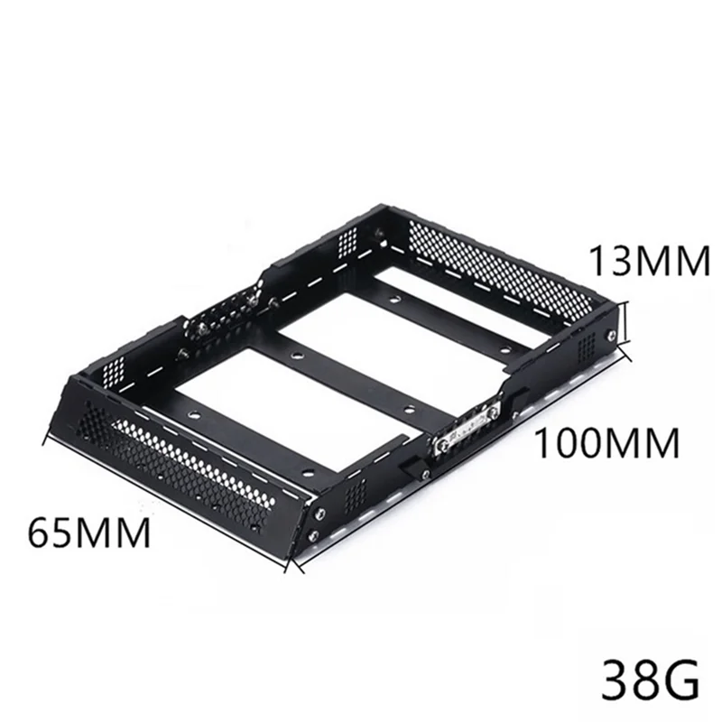 TRX4M 1/18 RC 크롤러 자동차 업그레이드 부품 액세서리 용 고정 레일이있는 AM-금속 수화물 캐리어 루프 랙