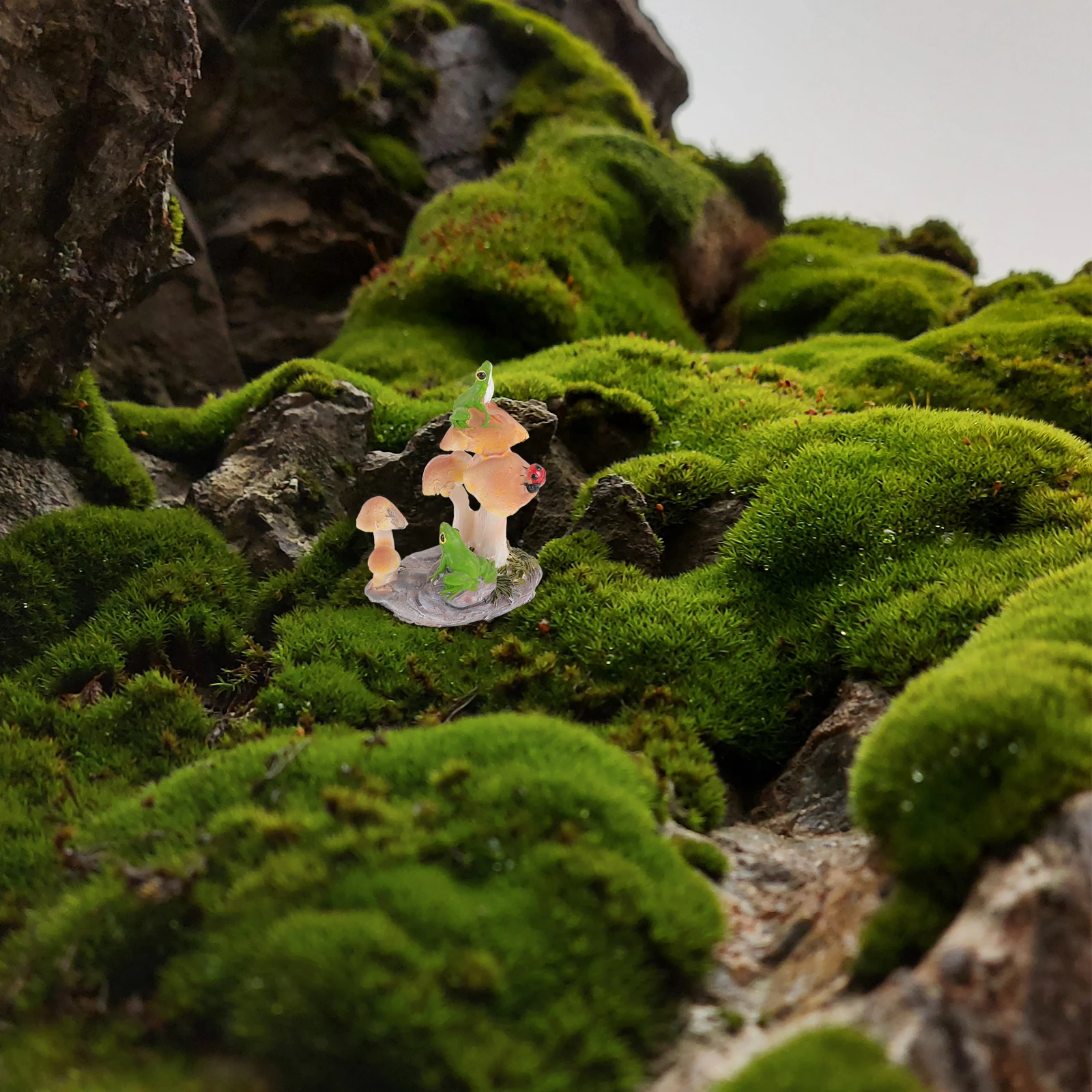 

Resin Frog Statue Smooth Surface Comfortable Touch Outdoor Garden Decor Exquisite Craft Frog Statue Outdoor Garden Decor