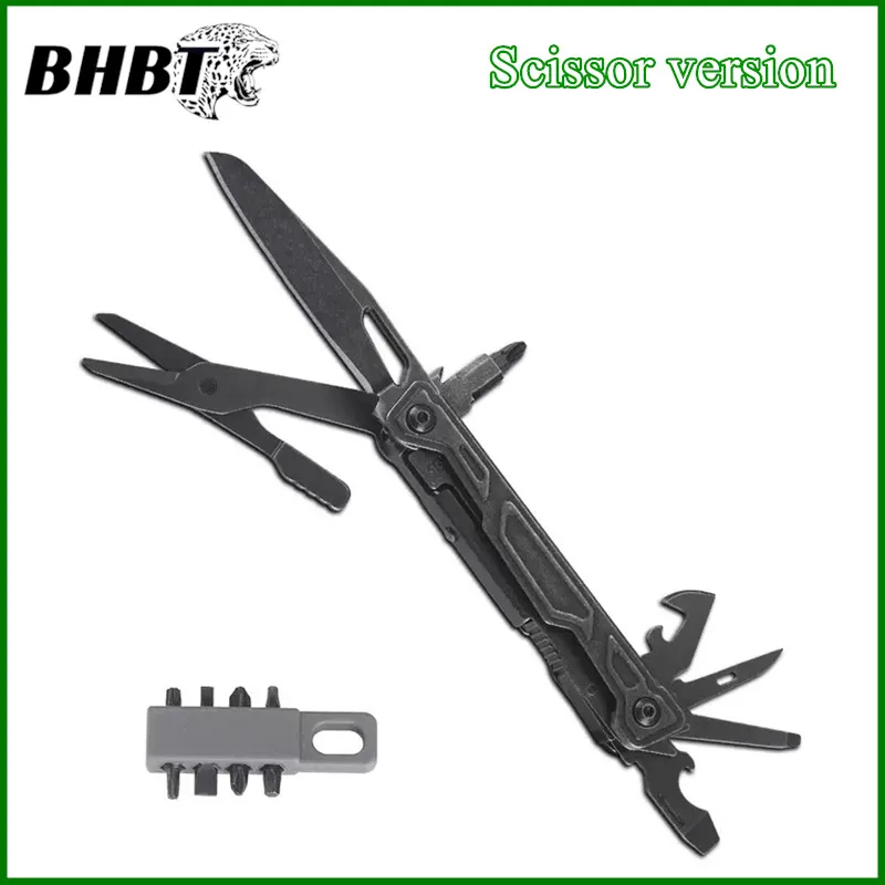 BHBT 19 in 1 멀티툴 나이프 EDC 휴대용 야외 캠핑 생존 다기능 도구 포켓 나이프 비트 포함