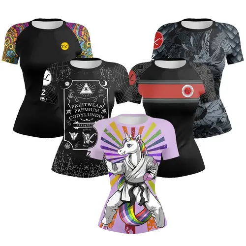 Cody Lundin-ropa de lucha para mujer, camisetas deportivas de compresión de manga larga No-Gi Jiu Jitsu Rash Guard BJJ Rashguard, blusa informal