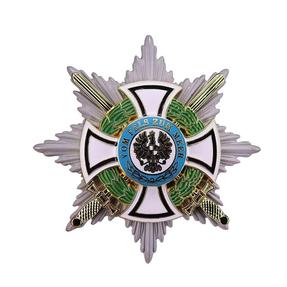 

Copy The Prussian Double Sword Cross Medal Prussia Hohenzollern Badge